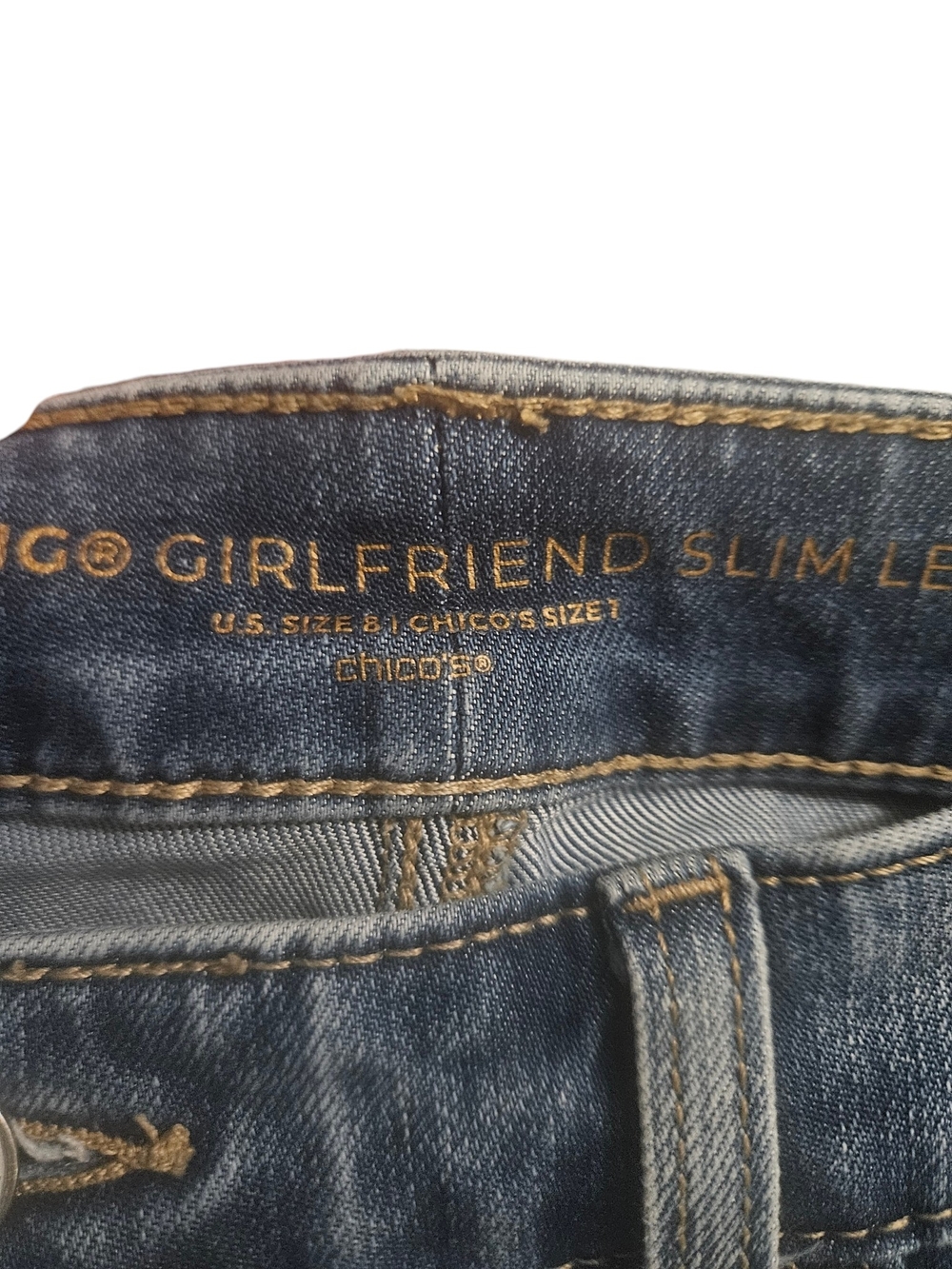 Chico's So Slimming Girlfriend Slim Leg Crop Jeans - Picture 10 of 12